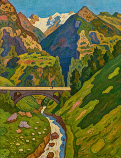 View full screen - View 1 of Lot 29. Sans Titre (Le pont et les Alpes vaudoises).