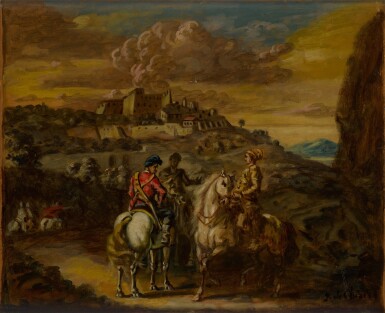 View full screen - View 1 of Lot 487. Cavalieri in una Valle.