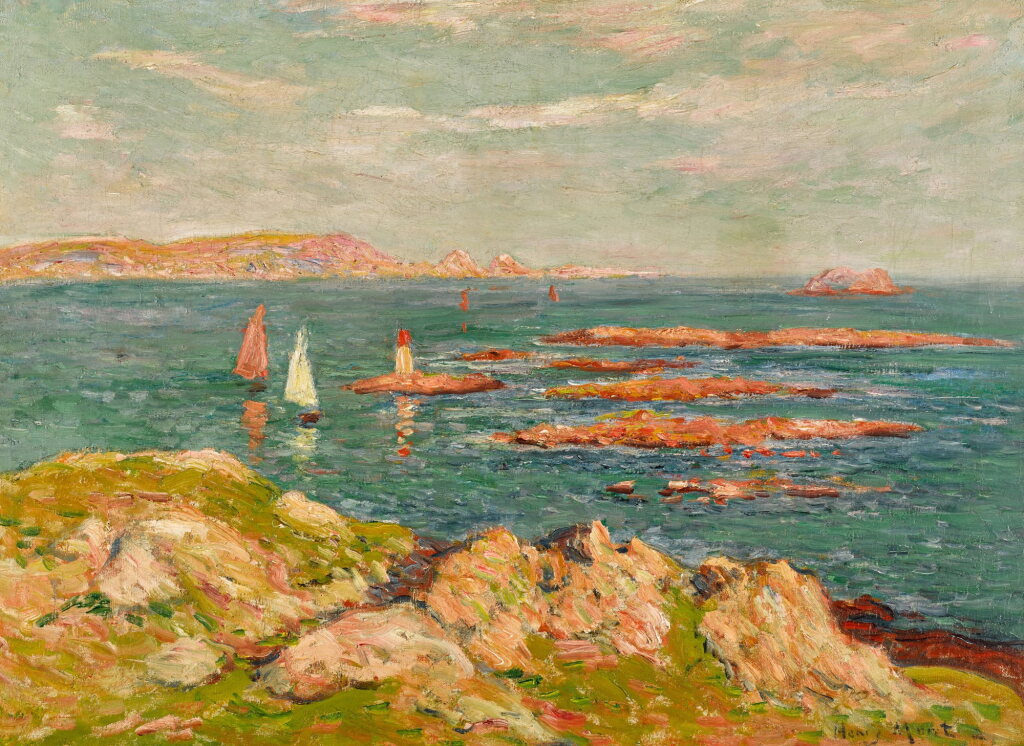 View full screen - View 1 of Lot 50. Voile blanche, voile rouge en Bretagne.
