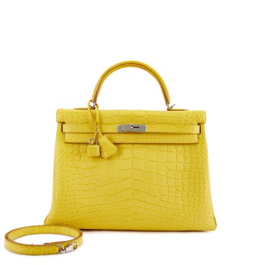 View full screen - View 1 of Lot 9651. Important Private Collection: Mimosa Matte Mississippiensis Alligator Kelly 35 Retourné Palladium Hardware, 2013.