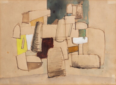 View full screen - View 1 of Lot 304. Étude pour composition (Les Gros Volumes).