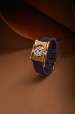 Bamboo | New York Retailed: A rare and unusual lady’s yellow gold rectangular wristwatch with bamboo-style brancards and hooded lugs, Circa 1968