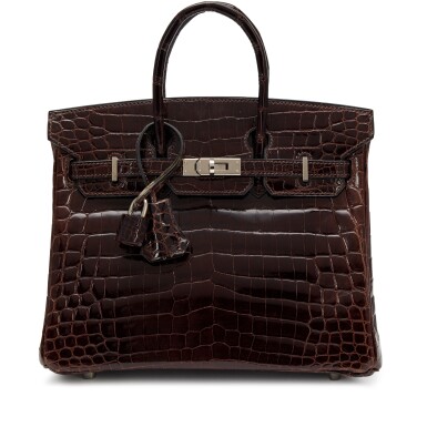 View full screen - View 1 of Lot 132. Cocoan Shiny Niloticus Crocodile Birkin 25 Palladium Hardware, 2008.