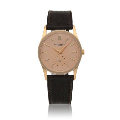 View full screen - View 1 of Lot 480. Calatrava, Ref. 3796 Pink gold wristwatch Circa 1991.