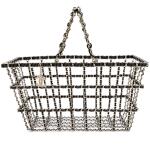 Supermarket Black Leather and Silver Chainlink Basket Bag, 2014