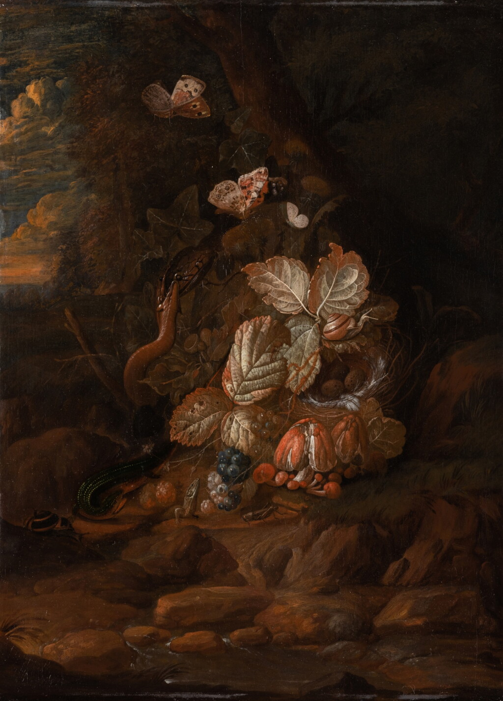 View full screen - View 1 of Lot 74. A sottobosco still life.