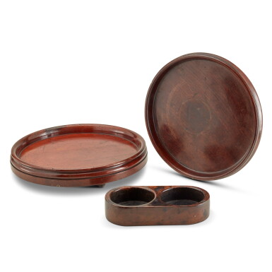 View full screen - View 1 of Lot 49. A George III provincial carved walnut twin-coaster, late 18th.
