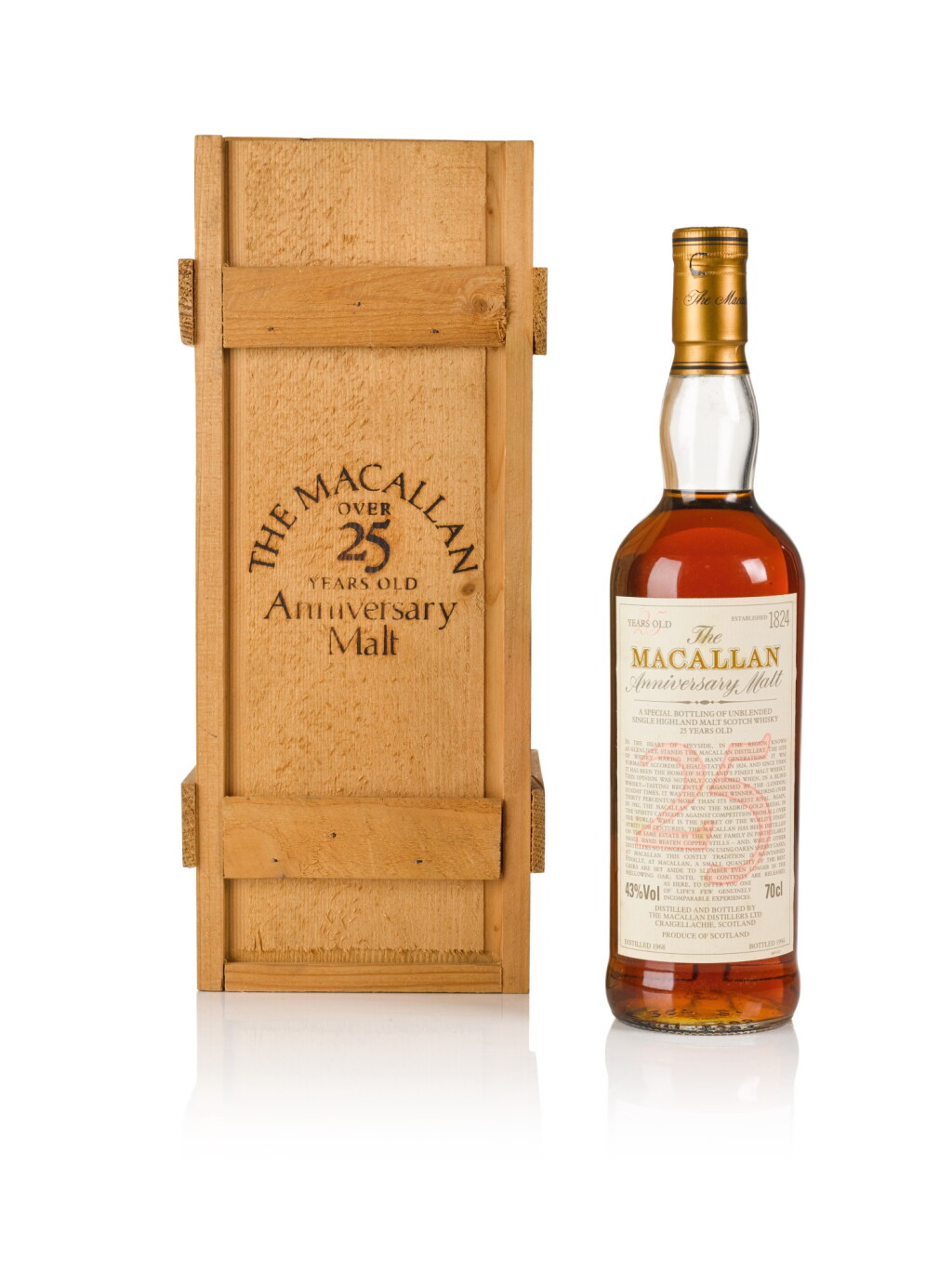 View full screen - View 1 of Lot 3. The Macallan 25 Year Old Anniversary Malt 43.0 abv 1968 .
