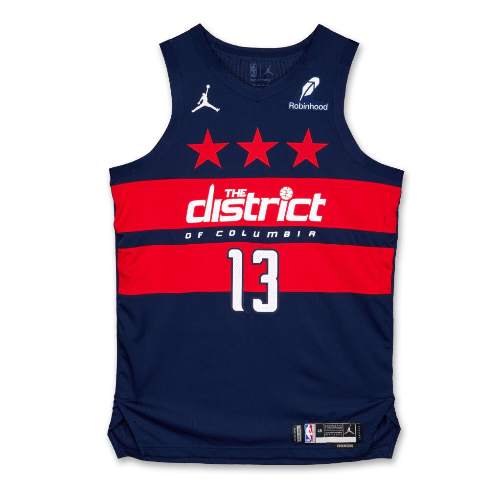View full screen - View 1 of Lot 154. Jordan Poole Washington Wizards 2024-2025 Emirates NBA Cup Game Worn Statement Edition Jersey .