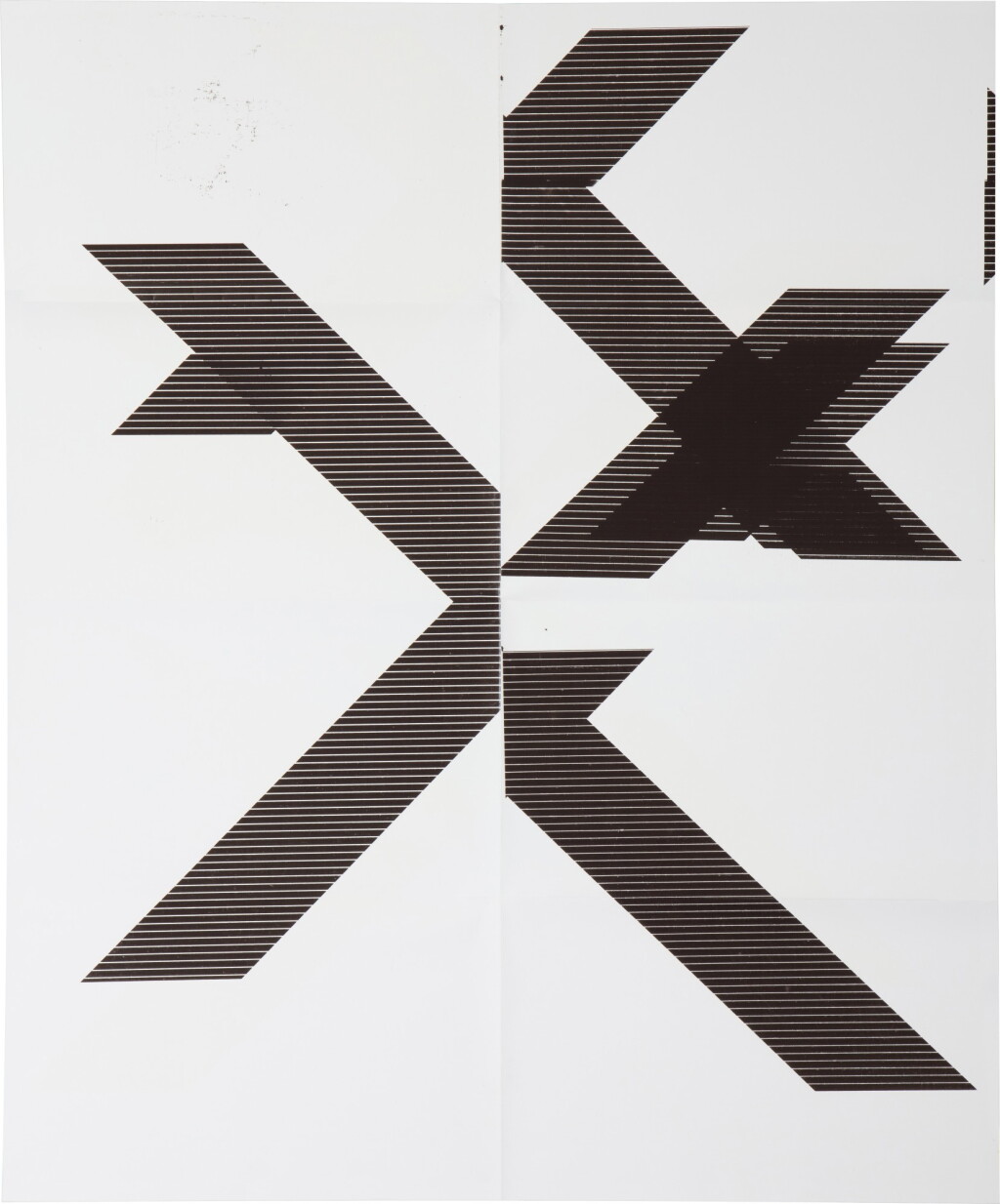 Voir en plein écran - Voir 1 du lot 24. X Poster (Untitled, 2007, Epson UltraChrome inkjet on linen, 84 x 69 inches, WG1209).