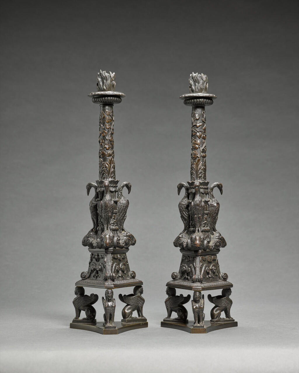 View full screen - View 1 of Lot 52. Pair of candlesticks.