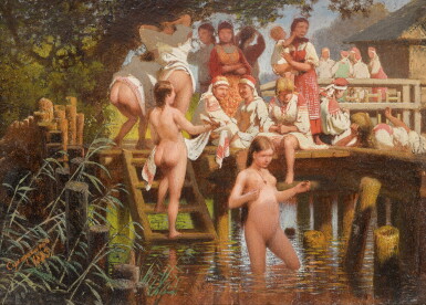 View full screen - View 1 of Lot 21. PETR ALEXANDROVICH SUKHODOLSKY | Bathers .