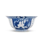 A blue and white bowl, Mark and period of Kangxi