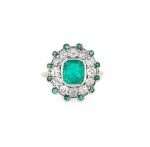 BAGUE ÉMERAUDE ET DIAMANTS | EMERALD AND DIAMOND RING