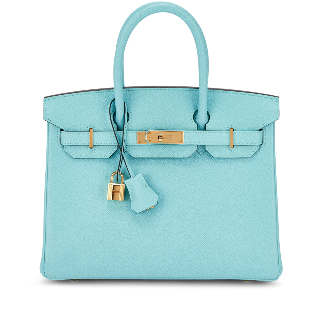 View full screen - View 1 of Lot 555. Bleu Atoll Epsom Birkin 30 Gold Hardware, 2015.