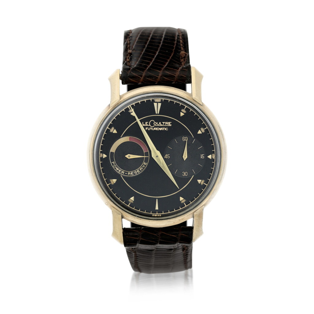 View full screen - View 1 of Lot 10. Futurematic A yellow gold wristwatch with power reserve, Circa 1942.