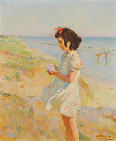 View full screen - View 1 of Lot 39. Girl on the beach.