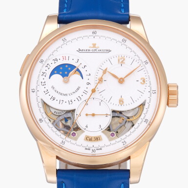 View full screen - View 1 of Lot 328. Duomètre à Quantiène Lunaire, Refernce Q6042422 | A pink gold semi-skeletonized wristwatch with 1/6 jump second, moon phases and power reserve indication | Circa 2022.