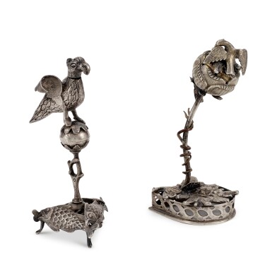 View full screen - View 1 of Lot 81. A Polish Silver and Copper Flower-Form Spice Box, Circa 1840.