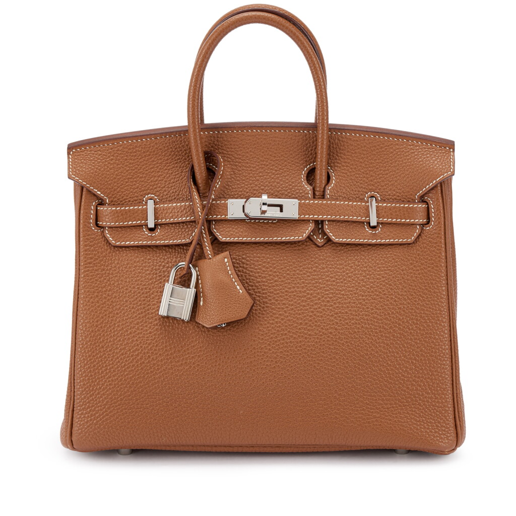 View full screen - View 1 of Lot 718. Gold Togo Birkin 25 Palladium Hardware, 2006.