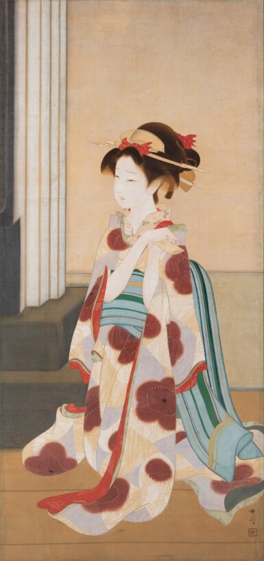 View full screen - View 1 of Lot 285. Portrait of a geisha, Japan, 19th century.