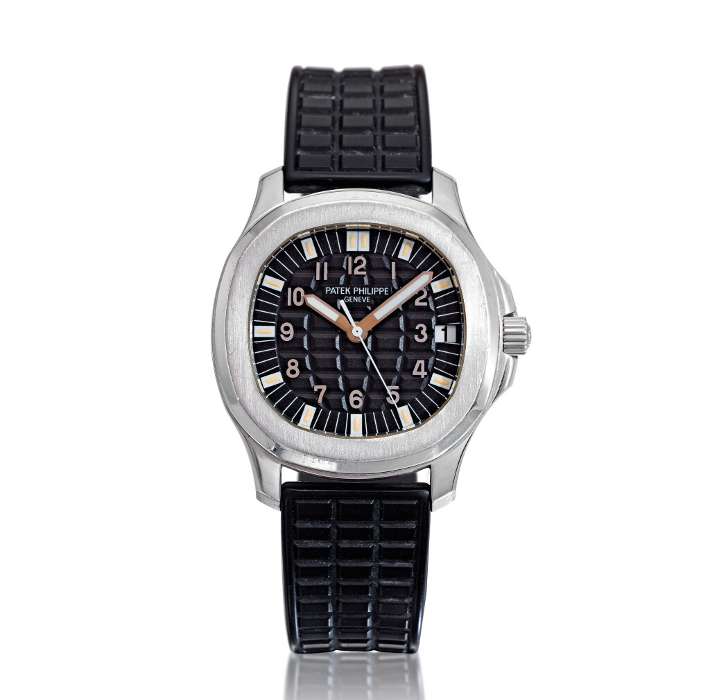 View full screen - View 1 of Lot 68. Reference 5065A Aquanaut, A stainless steel automatic wristwatch with date, Circa 1999 百達翡麗 5065A型號 Aquanaut 精鋼自動上鏈腕錶備日期顯示,約1999年製.