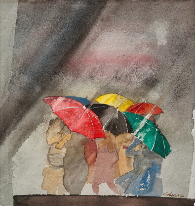 View full screen - View 1 of Lot 6255. Benedicto Cabrera 班內蒂托·雷耶斯·卡布雷拉 | Umbrella 雨傘.