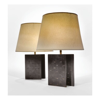 View full screen - View 1 of Lot 159. JEAN-MICHEL FRANK | PAIR OF TABLE LAMPS.