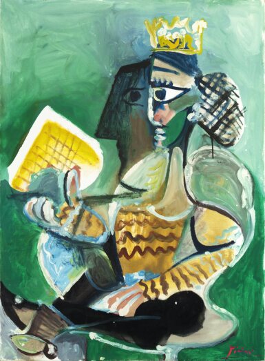 View full screen - View 1 of Lot 1029. Pablo Picasso 巴布羅・畢加索 | Femme assise à la galette des rois 冠冕女子與國王餅.