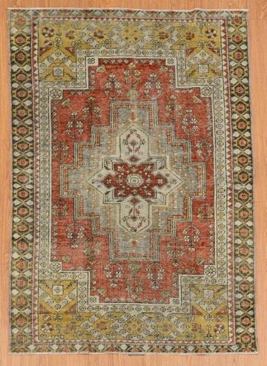 View full screen - View 1 of Lot 29. Hand-Knotted Vintage Rug from Turkey.