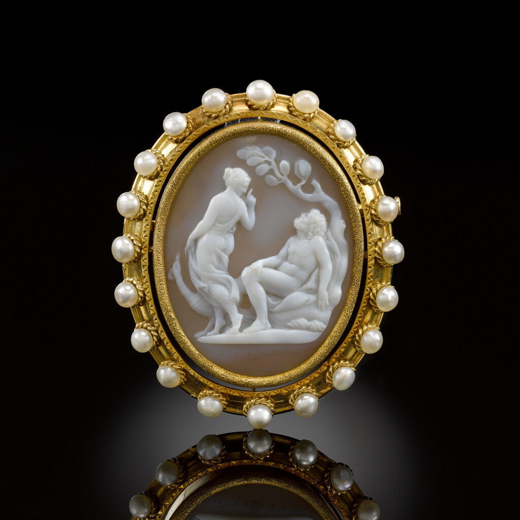 View full screen - View 1 of Lot 53. Cameo with Juno and Jupiter.