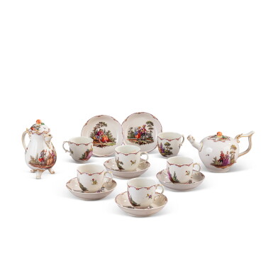 View full screen - View 1 of Lot 737. A Ludwigsburg porcelain part tea service, circa 1765.