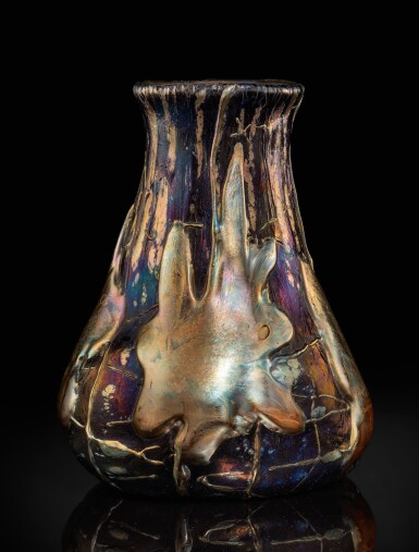 View full screen - View 1 of Lot 406. TIFFANY STUDIOS | "LAVA" VASE FROM THE ALASKA-YUKON-PACIFIC EXPOSITION.