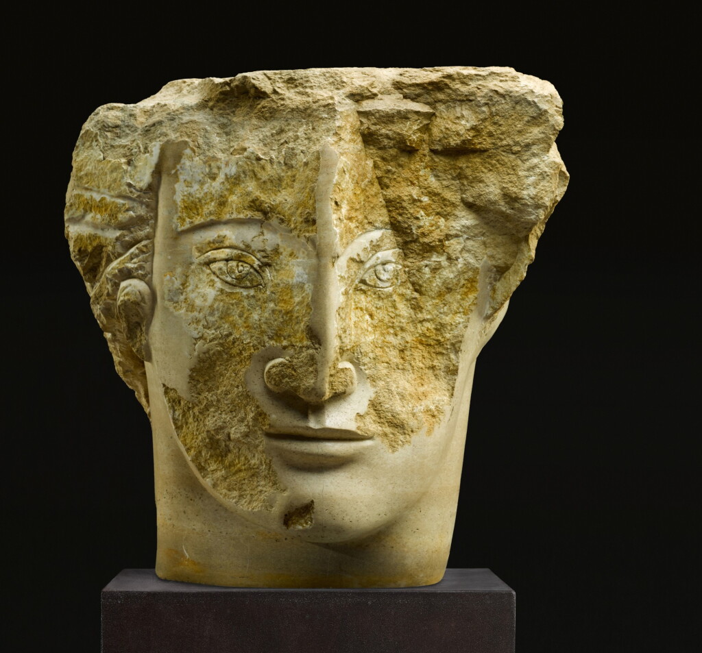 View full screen - View 1 of Lot 39. Purbeck Freestone Warrior.