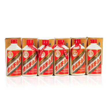 View full screen - View 1 of Lot 39. 1991年产 “飞天牌”贵州茅台酒 (铁盖) Kweichow Flying Fairy Moutai 1991 (Iron Capsule) (6 x 200ml).