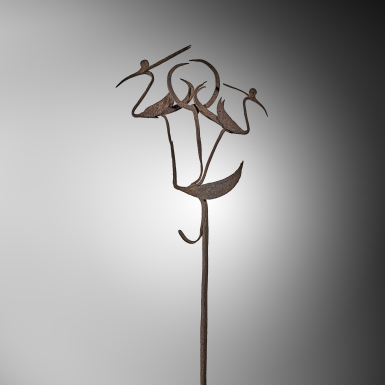 View full screen - View 1 of Lot 105. Yoruba Diviner's Staff, Nigeria.