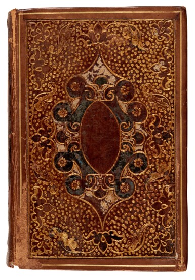 View full screen - View 1 of Lot 111. Bible, Le nouveau testament, Lyon, 1557, contemporary calf elaborately gilt.