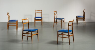 View full screen - View 1 of Lot 21. Six Sedia Leggera chairs, model n. 646 .