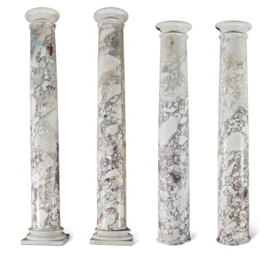 View full screen - View 1 of Lot 64. Four Italian breccia seravezza marble columns, 20th century.