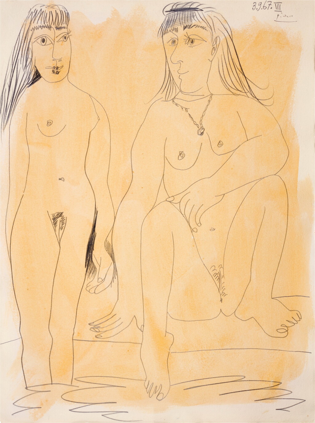 View full screen - View 1 of Lot 137. Deux nus debout.