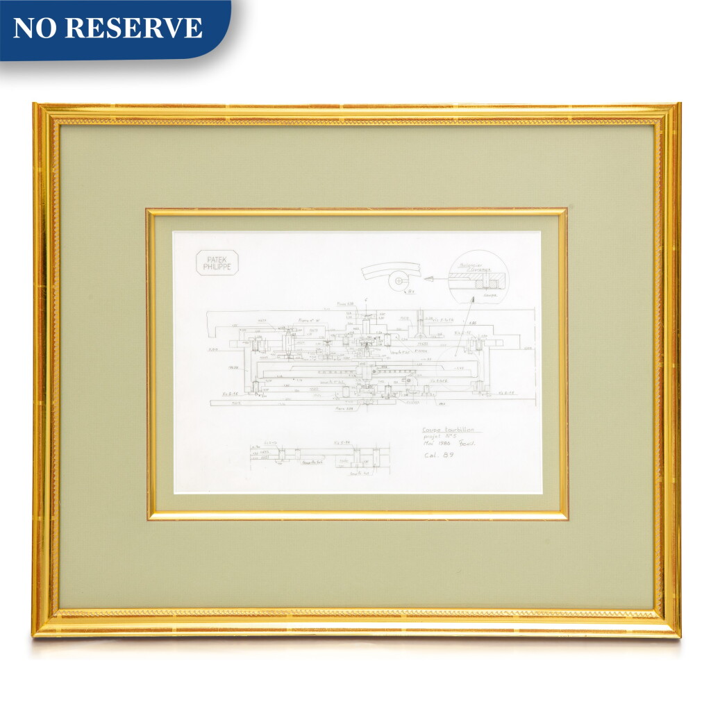View full screen - View 1 of Lot 2264. Patek Philippe | A framed drawing of the tourbillon escapement of calibre 89, Circa 1989 | 百達翡麗 | 陀飛輪 calibre 89 連框繪圖,約1989年製.