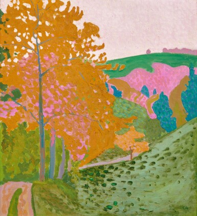 View full screen - View 1 of Lot 31. CUNO AMIET | HERBSTLANDSCHAFT - HERBST AUF DER OSCHWAND, 1906.