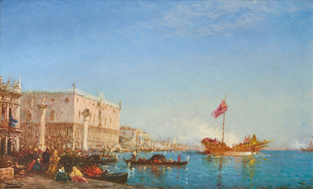 View full screen - View 1 of Lot 532. The Exit of the Bucentaure, Venice.