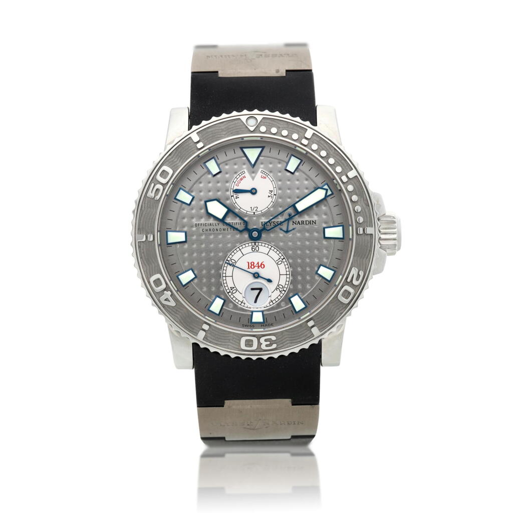 View full screen - View 1 of Lot 73. Reference 263-33 Marine Chronometer, A stainless steel automatic wristwatch with date and power reserve indication, Circa 2006.