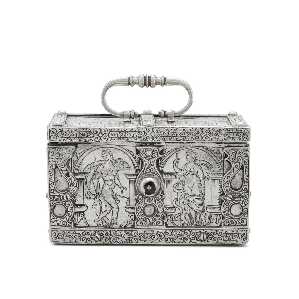 View full screen - View 1 of Lot 12. A silver casket attributed to Michel Mann, Nuremberg, early 17th century.