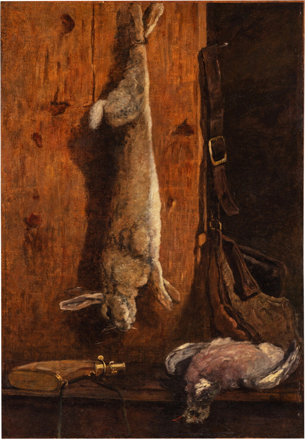 View full screen - View 1 of Lot 159. Nature morte au lièvre et au perdreau.