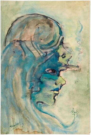 View full screen - View 1 of Lot 1057. Untitled (Portrait and Ballerinas).
