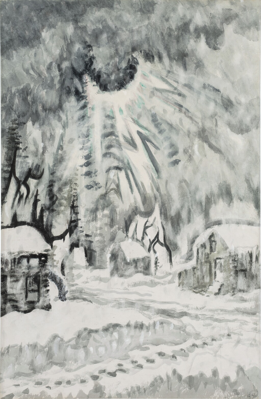View full screen - View 1 of Lot 592. Thunderclap in Winter.