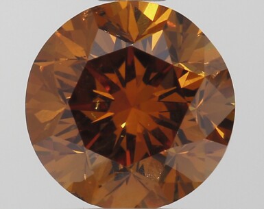 全萤幕检视 - 查看29A 1.23 Carat Round Fancy Deep Brownish Yellowish Orange Diamond, SI2 Clarity的1