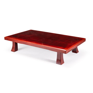 View full screen - View 1 of Lot 544. A Japanese red lacquer low table, 20th century.